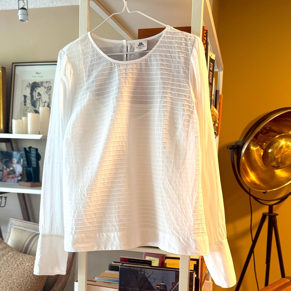 THOMAS MASON for J Crew White Textured Blouse with cami. Perfect condition.